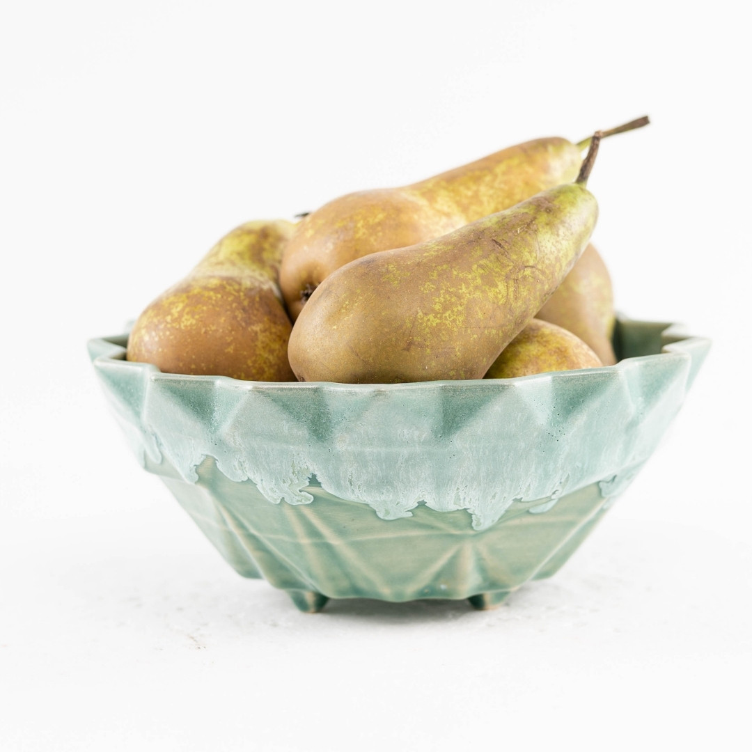 fructiera ceramica verde vas fructe